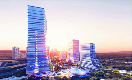 未来感建筑——李沧第一高进入施工阶段
