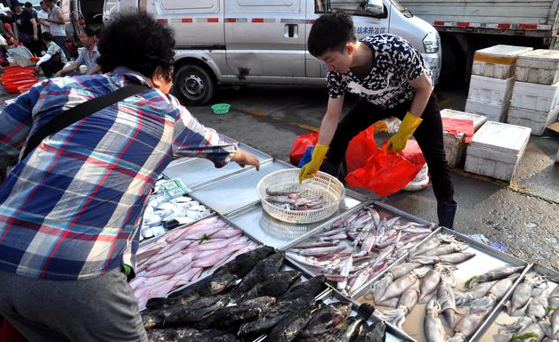 青岛小哥早市卖海鲜 “吃好再来 保证不撸你”