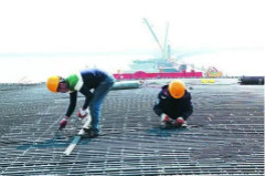 青岛胶州湾大桥胶州连接线工程正在有序推进