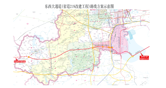 青岛正式批复胶州东西大通道方案