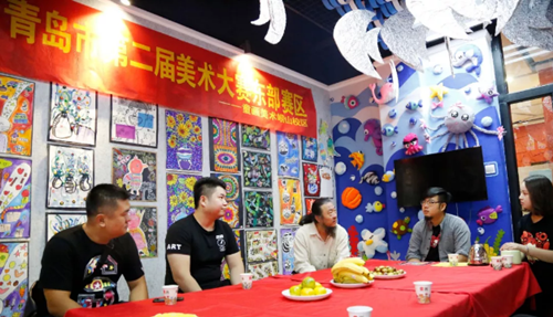 青岛市美术家协会到青岛东部地区调研指导“青岛市第二届少年儿童美术大展”